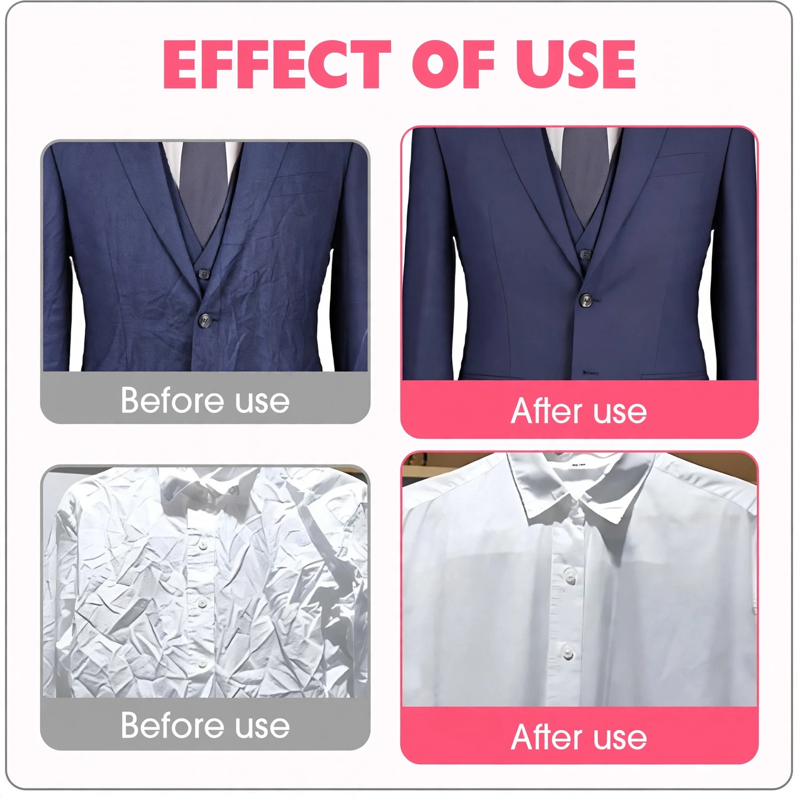 🎁EK K SAATH 1 MUFT LIMITED TIME OFFER🔥👔✨Multi ‑ Functional Wrinkle Release Spray – Sprays away creases in minutes. Removes odours, gentle on fabrics. No ironing needed! A travel must‑have - Image 7