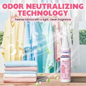 šEK K SAATH 1 MUFT LIMITED TIME OFFERš„šāØMulti ā Functional Wrinkle Release Spray ā Sprays away creases in minutes. Removes odours, gentle on fabrics. No ironing needed! A travel mustāhave